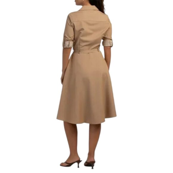 NANETTE NANETTE LEPORE latte Button Front Denim Midi Dress - Picture 2 of 2